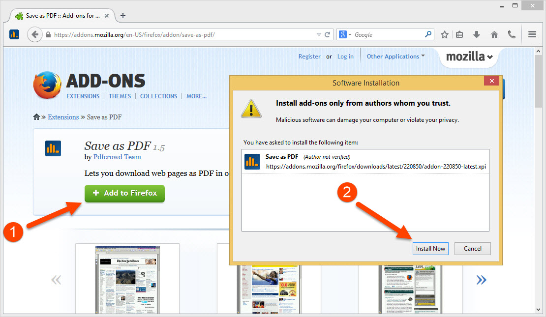 Firefox Save As Pdf