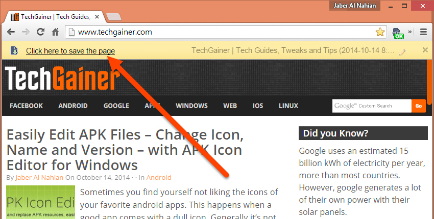 Save a Webpage to a Single HTML File in Chrome | TechGainer