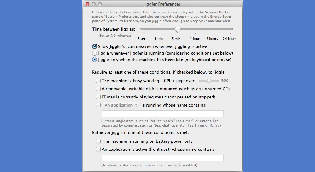 Program that moves mouse for macbook