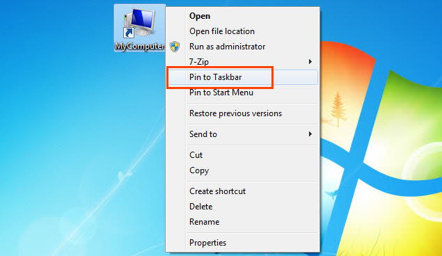 Pin Computer And Other Useful Shortcuts To Taskbar In Windows 10 7 And 8 Techgainer